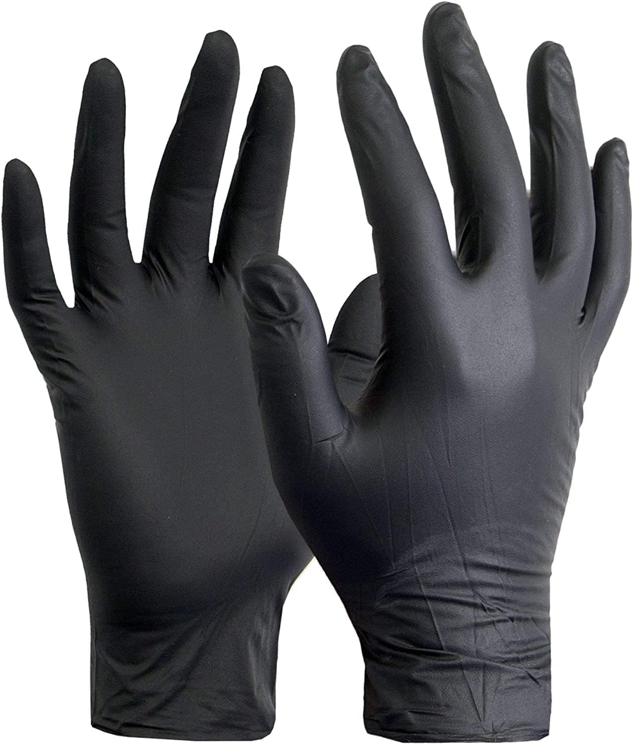 100 Medium Black Nitrile Powder Free Medical Tattoo Mechanic Rubber Gloves