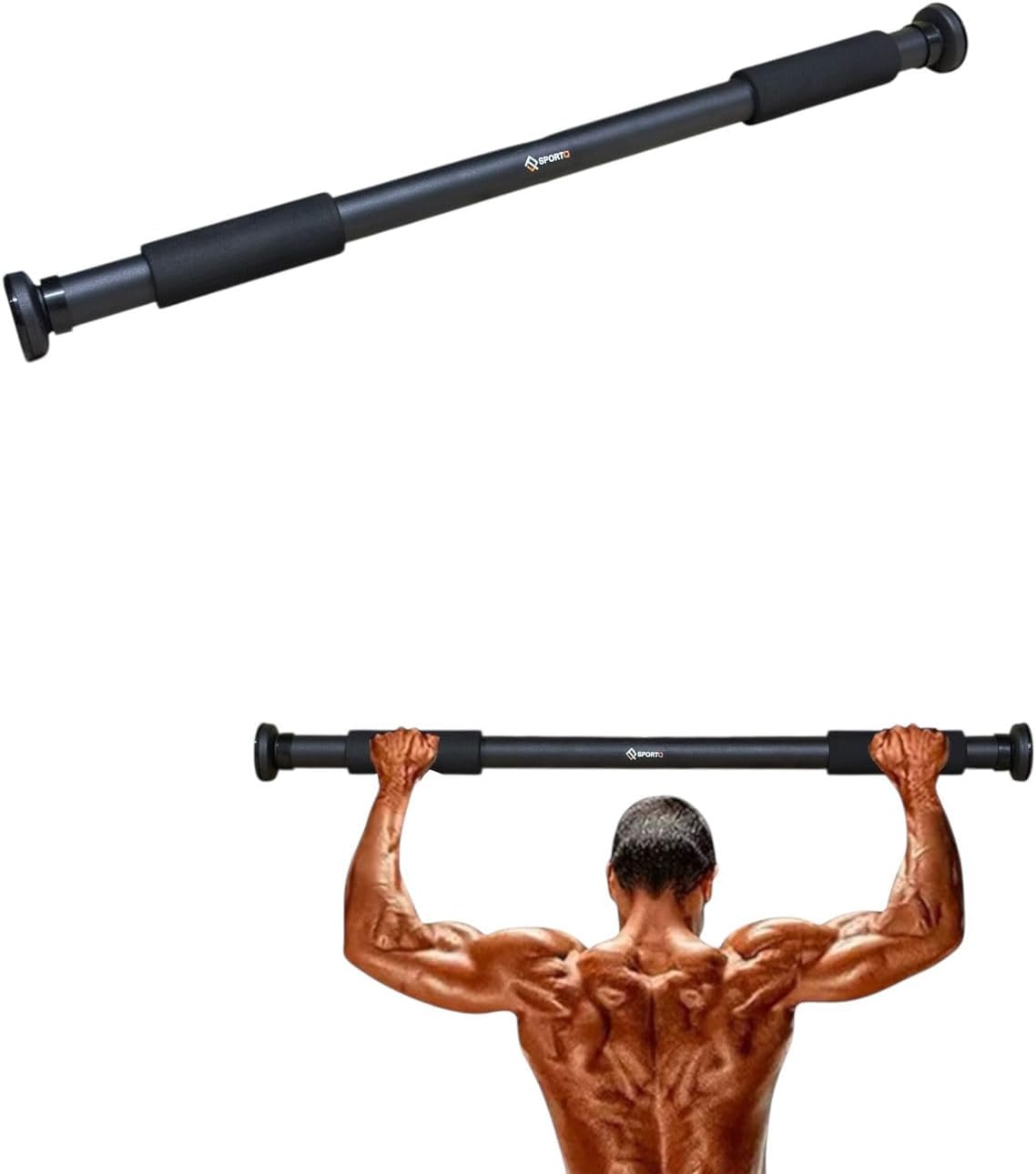 SportQ Home Entrance Gym Exercise Bar 62-100cm Gym Exercise Bar Brain Exercise Fitness Adjustable Size