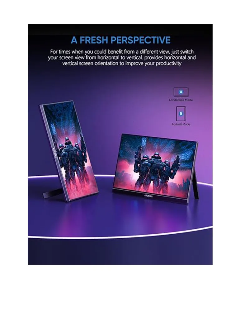 ARZOPA Z1FC 16.1 Portable Gaming Monitor FHD IPS
