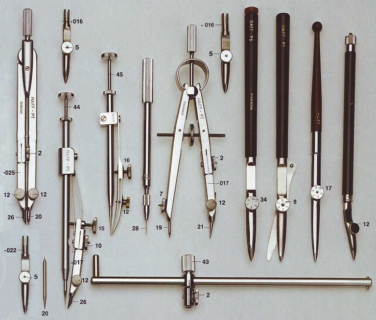 HAFF Precision Drafting Instrument Set