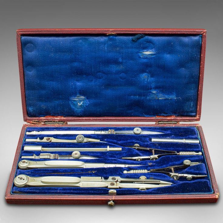 Antique Drafting Instrument Set 